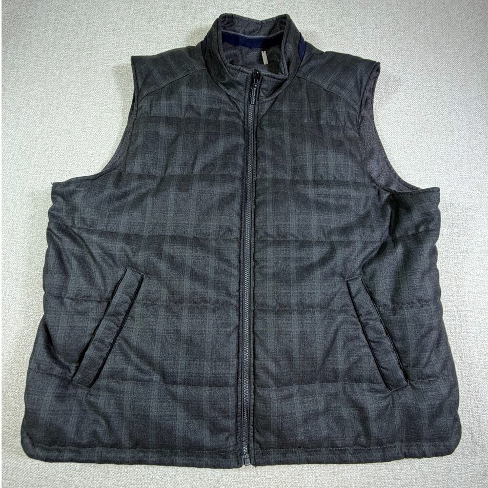 Tommy Bahama Men Size 2xl Gray One Long Weekend Reversible Zip Front Vest Jacket